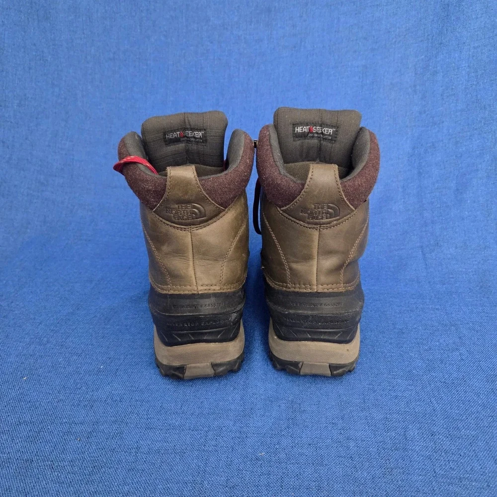 North Face Chilkat II Mens Brown Waterproof Winter Boots Heatseeker A0W4 10.5